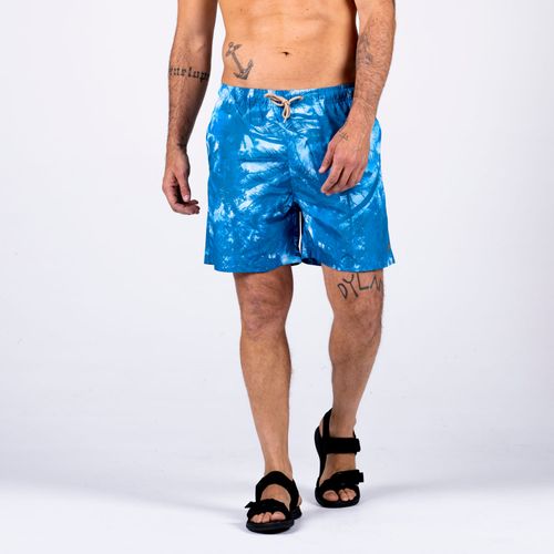 Shorts Palm Tree - Azul