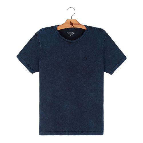 Camiseta Marmorizada Flavio - Azul Marinho