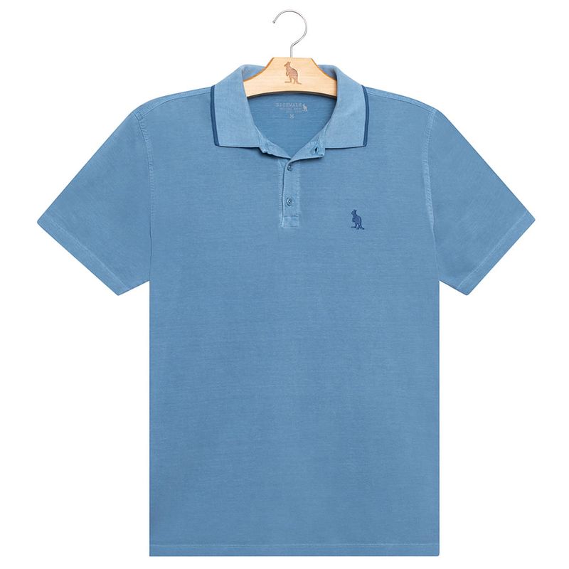Polo-Friso-Gola-Meia-Malha---Azul-Jeans