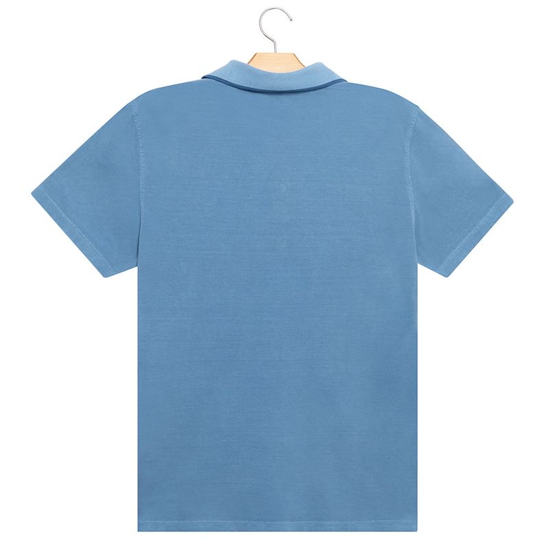 Polo-Friso-Gola-Meia-Malha---Azul-Jeans