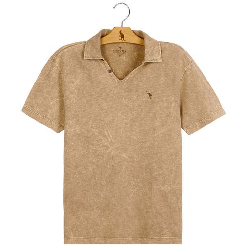 Polo 3 Botões - Kaki