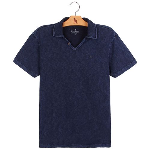 Polo 3 Botões - Azul Marinho
