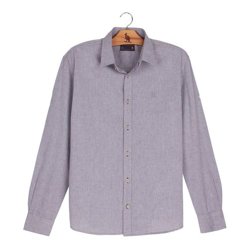 Camisa M/l Chambray - Cinza Chumbo