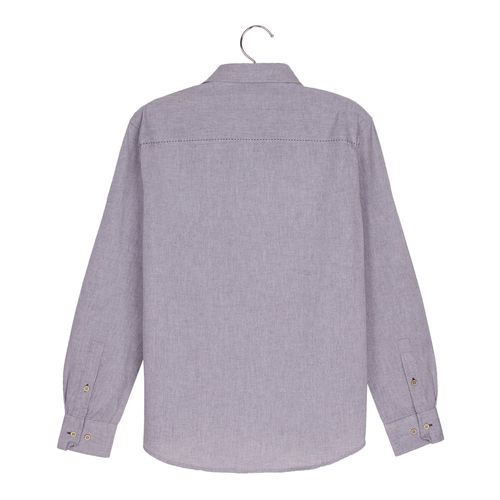 Camisa M/l Chambray - Cinza Chumbo