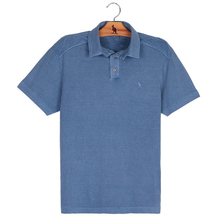 Polo M/c Malha - Azul Jeans