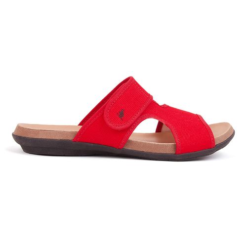 Sandália Velcro Lona Maiorca - Vermelho