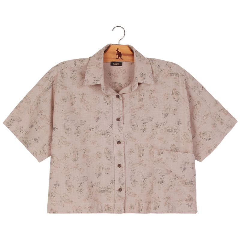 Camisa-Quadrada-Floral---Kaki