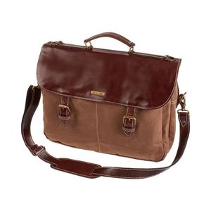 Bolsa Carteiro Tampa Couro - Kaki