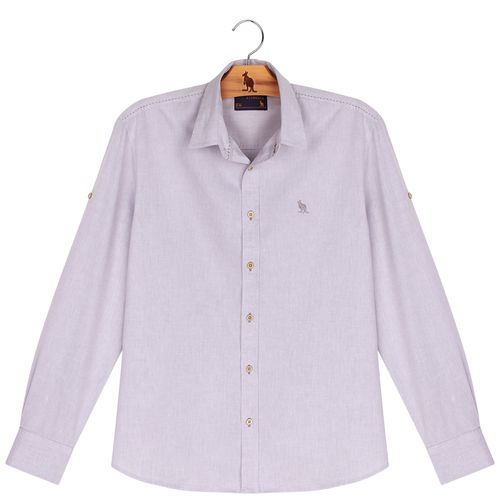 Camisa M/l Chambray - Gelo