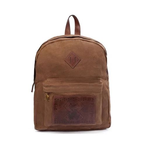 Mochila Lona Etiqueta Rafa - Kaki
