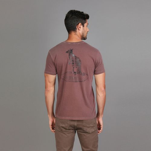 Camiseta Canguru Optico - Marrom