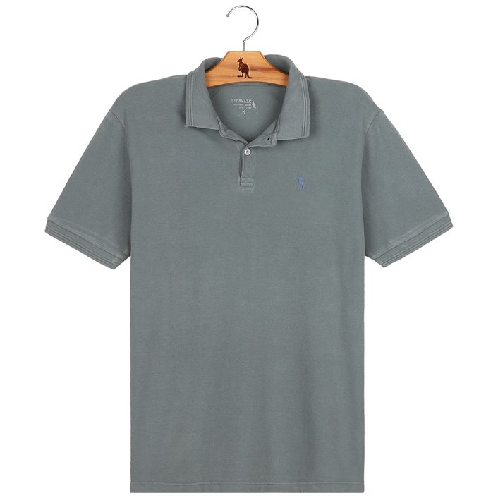 Polo Dois Relevos - Verde Ardosia