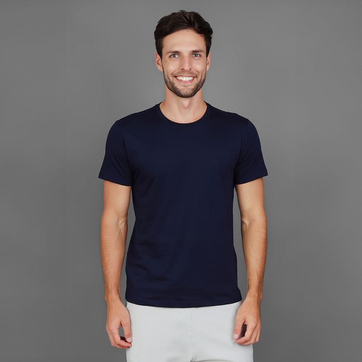Camiseta Pima - Azul Marinho