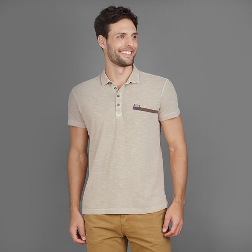 Polo Listra Peito - Kaki