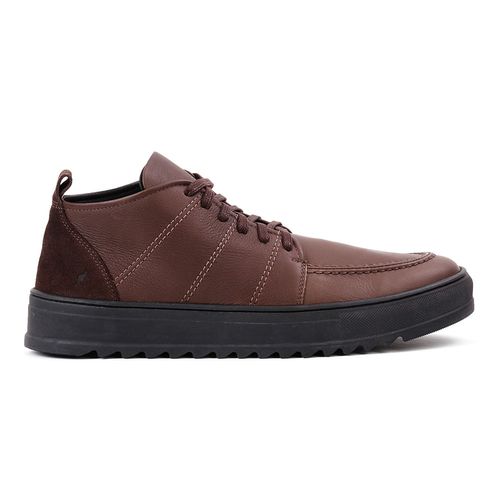 Bota Couro Pesponto - Cafe