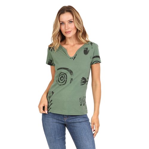 Camiseta Arabe Aborigene - Verde Musgo