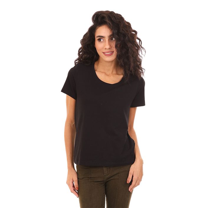 Camiseta Basica Elastano - Preto