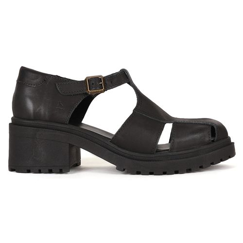 Sandalia Couro Tratorado - Preto