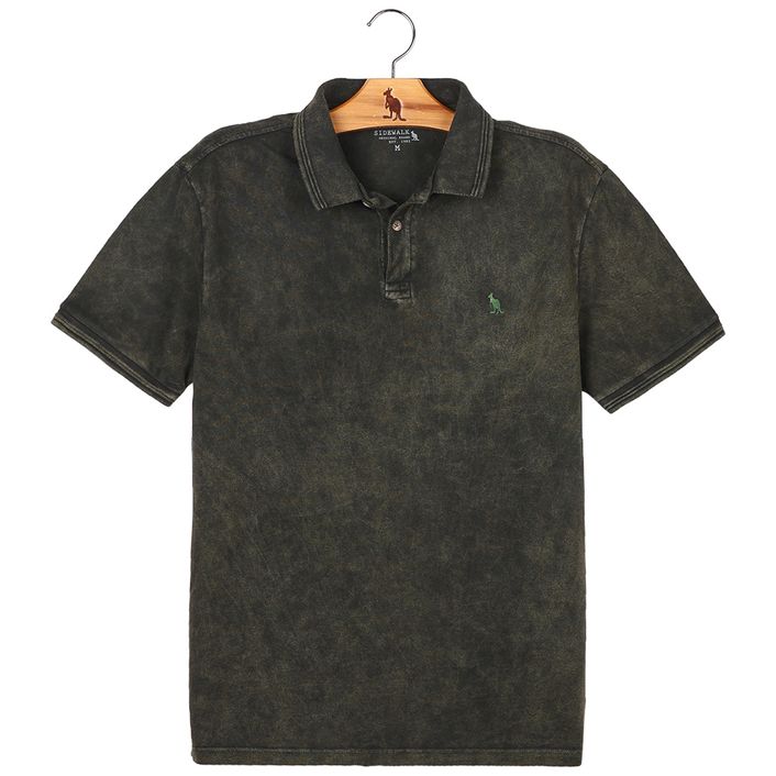 Polo Piquet Bicolor - Verde Militar