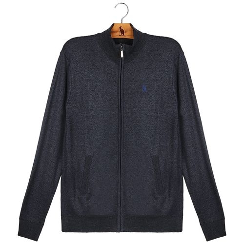 Tricot Cardigan Ziper - Marinho