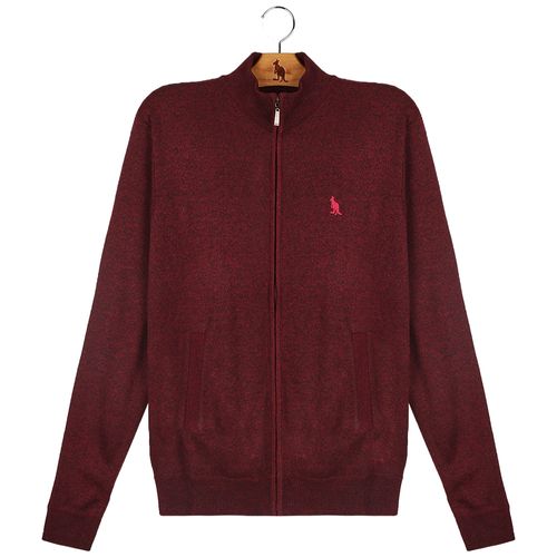 Tricot Cardigan Ziper - Vinho