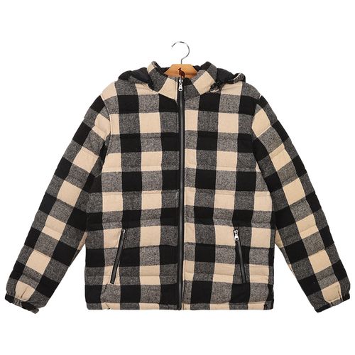 Jaqueta Flanela Dupla - Preto/Bege