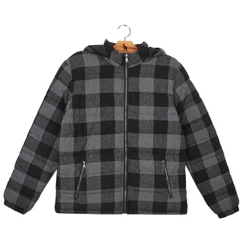 Jaqueta Flanela Dupla - Preto/Cinza