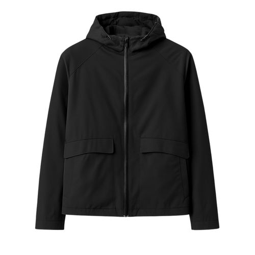 Jaqueta Lapela Bls. Capuz - Preto