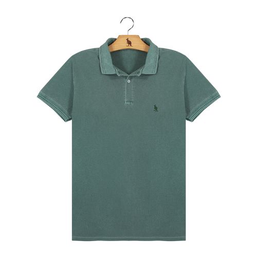 Polo Dois Relevos Estonad - Verde Ardosia