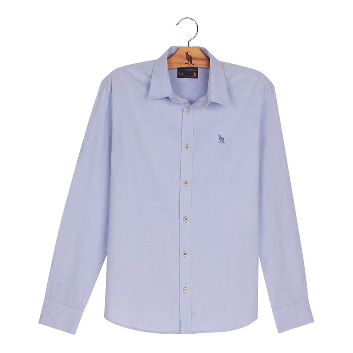 Camisa M/l Chambray - Azul Claro