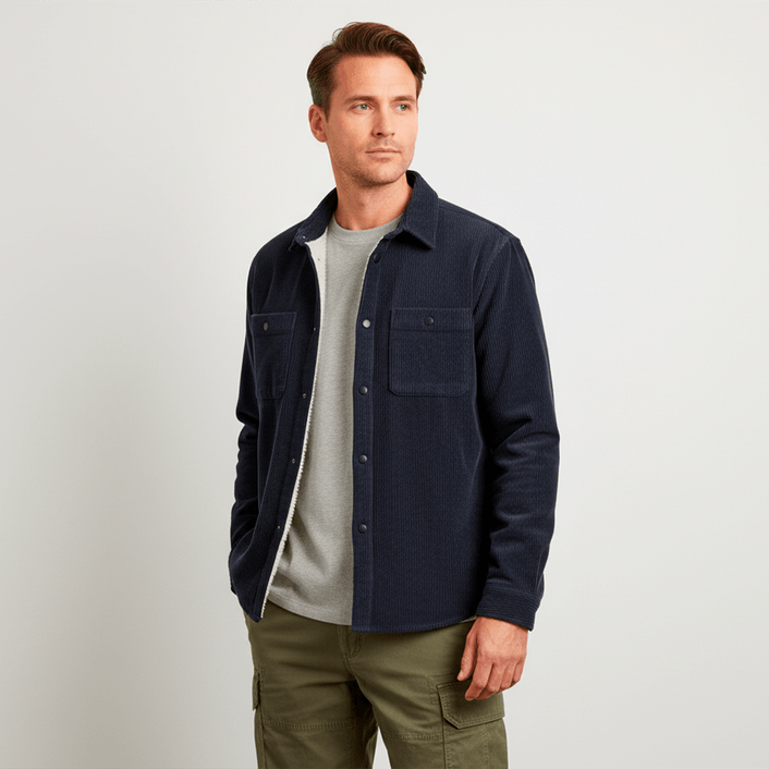 Jaqueta Veludo Carneiro - Marinho