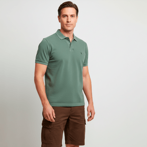 Polo Dois Relevos Estonad - Verde Ardosia