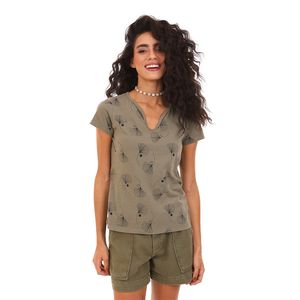 Camiseta Arabe Yin Yang - Verde Militar