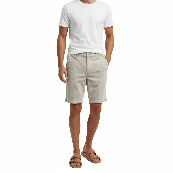 Bermuda Texturizada Basic - Bege