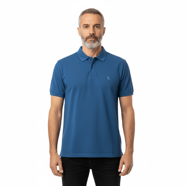 Polo Gola Friso - Azul Claro
