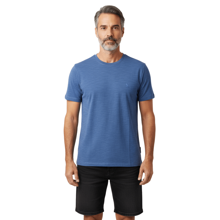 Camiseta Careca Flame Est - Azul Jeans