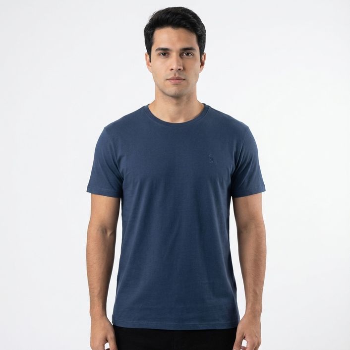 Camiseta Meia Malha Basic - Azul Marinho