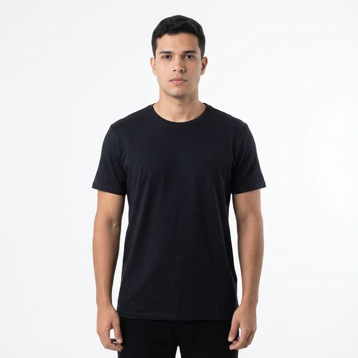 Camiseta Meia Malha Basic - Preto