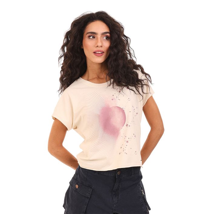 Camiseta Est Sol Grande - Aveia