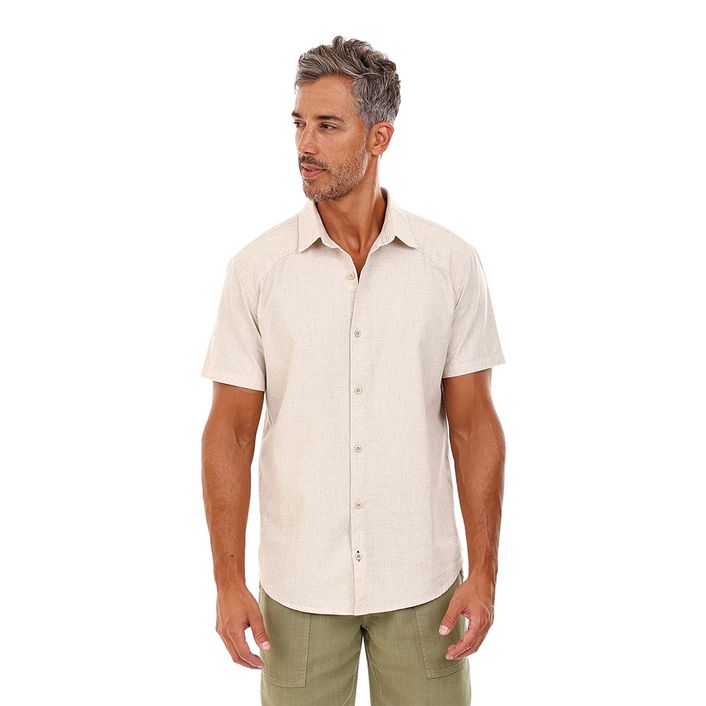 Camisa Recorte Raglan - Natural