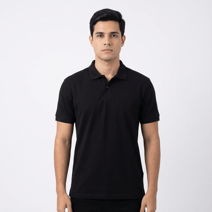 Polo Basic Visc - Preto