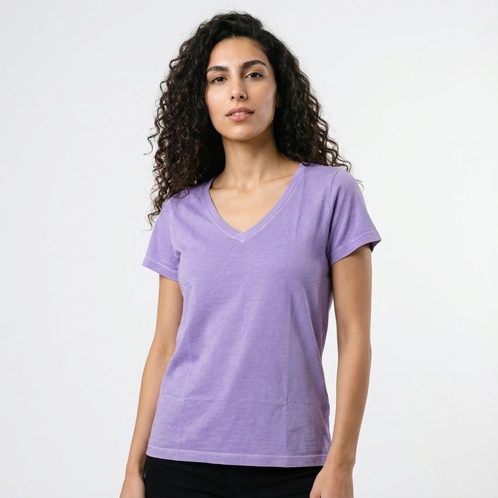 Camiseta Estonada Decot v - Lilas