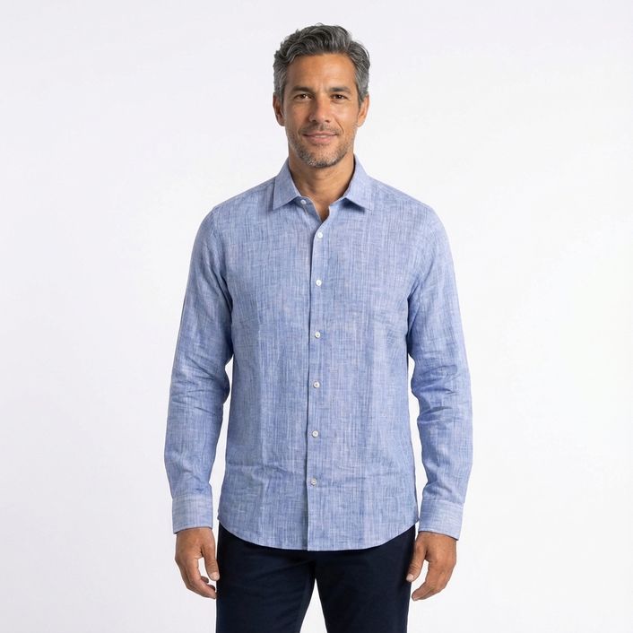 Camisa Ml Flame - Azul Medio