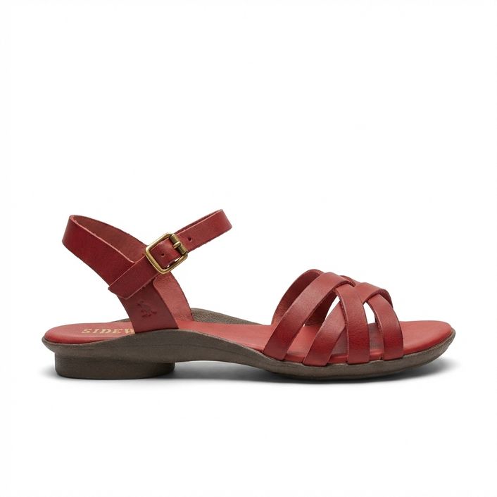 Sandalia Fem Tirinhas - Vinho